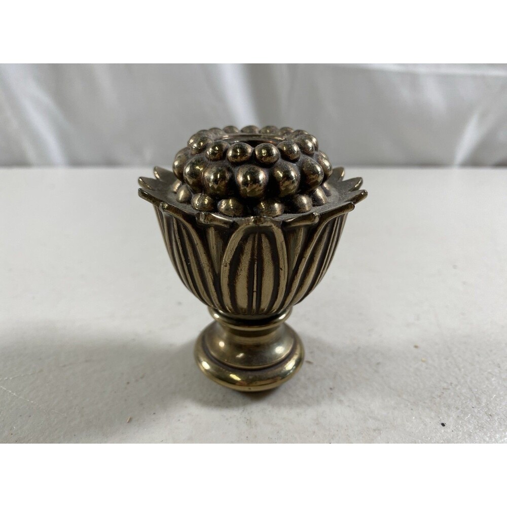 Vintage Beautiful Brass Flower Ornate Lamp Spacer Lamp Parts #219